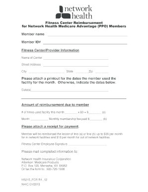 Fitness Reimbursement Form