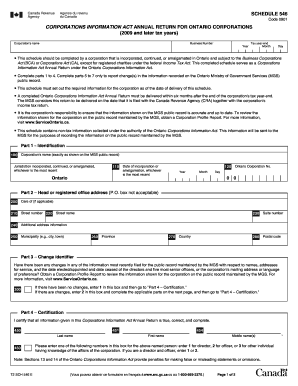 Ontario Corporations Information Act Annual Return
