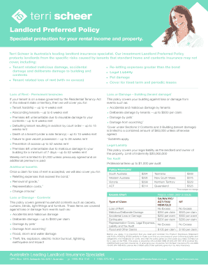 Landlord Preferred Policy Application Form