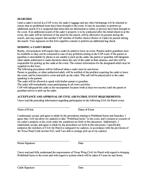 Cadet Behavior Contract - Texas Wing Civil Air Patrol - txwgcap