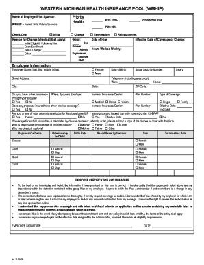 WMHIP Health Insurance Enrollment Form