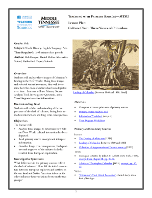 Culture Clash Lesson Plan