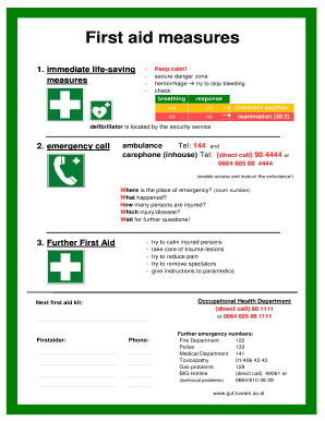 First Aid Measures Guide