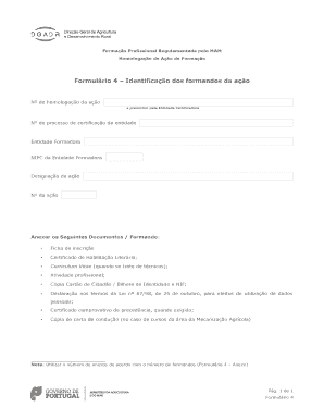 Formulário 4 – Identificação dos formandos da ação