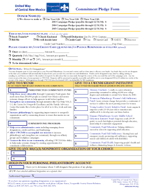Commitment Pledge Form