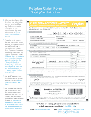 Petplan Claim Form