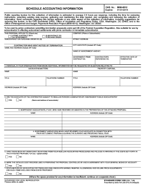 Standard Form 1439 Accounting Information