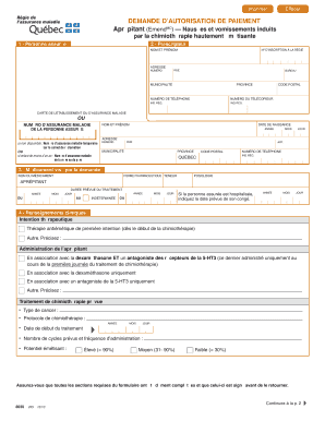 Demande d’autorisation de paiement