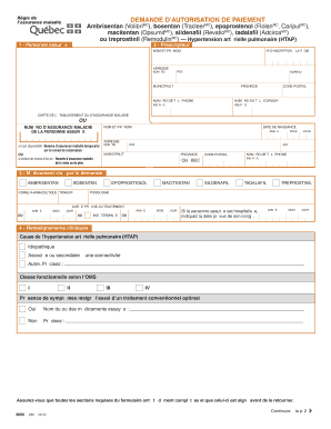 Demande d’autorisation de paiement