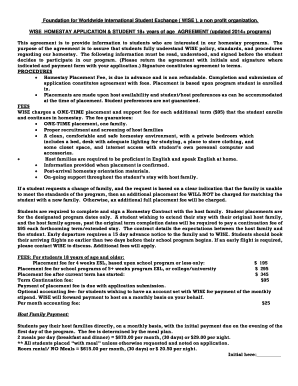 Homestay Agreement - WISE Foundation