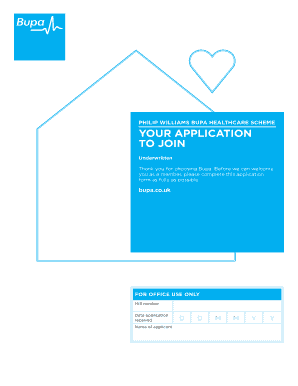 Bupa Healthcare Scheme Application Form