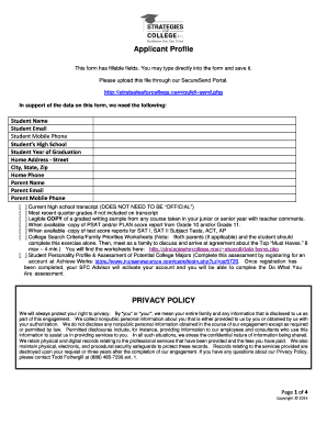 Applicant Profile Form