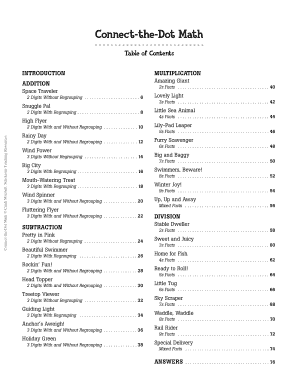 Connect-the-Dot Math Workbook
