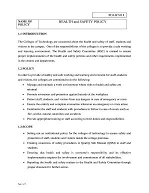 Health and Safety Policy - Higher College of Technology - hct edu