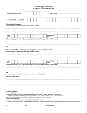 Vehicle Registration Change Request