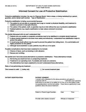 Fillable Online IHS-966 Informed Consent for Use of Protective ...