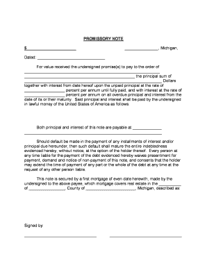 Promissory Note with Mortgage