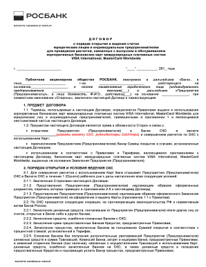 Corporate Bank Card Account Agreement