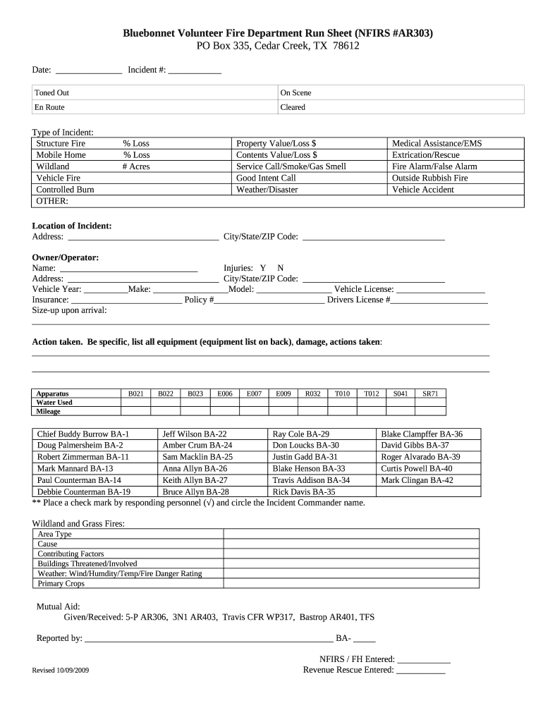 Fire Department Incident Report Templates - Fill Online, Printable Within Sample Fire Investigation Report Template