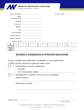 Application for Increased Social Scholarship