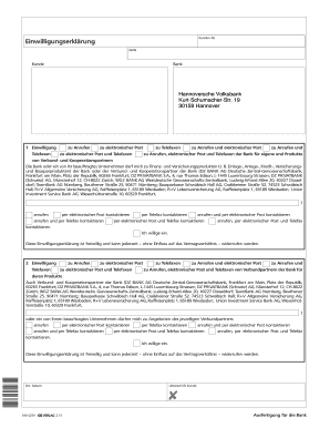 Deutsche Bankkunden-Einwilligungserklärung