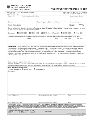 NSERC/SSHRC Progress Report
