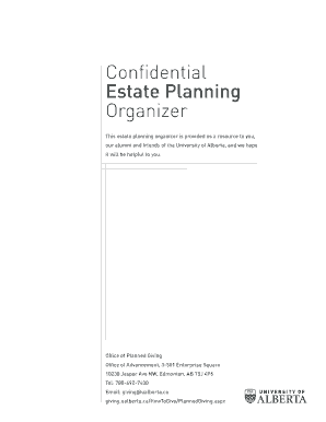 Confidential Estate Planning Organizer
