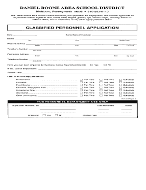 Pennsylvania Public School Employment Application