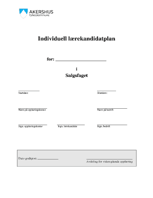 Norwegian Sales Apprentice Plan