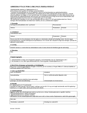 Norwegian Apprentice Employment Agreement