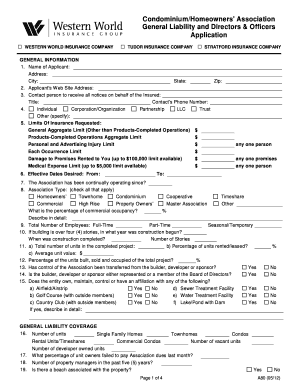 Condominium Association Insurance Application