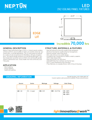 LED 2x2 Ceiling Panel Fixtures