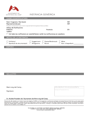 Generic Instance Form