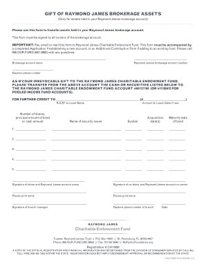 Raymond James Brokerage Asset Transfer Form