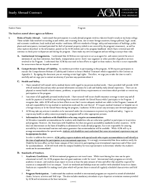 Study Abroad Contract
