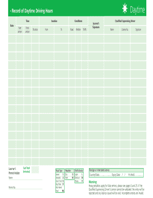 Daytime Driving Hours Record