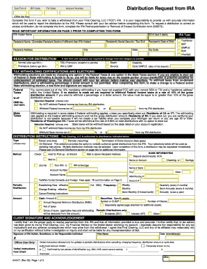 IRA Distribution Request Form