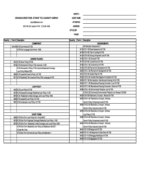 Arkansas Title Insurance Order Form