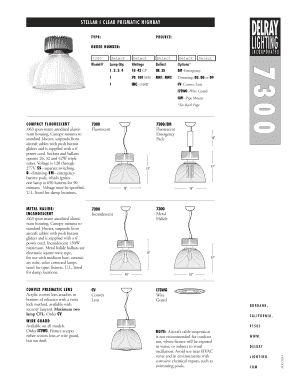 Highbay Lighting Fixture Order Form