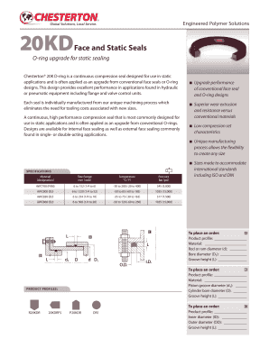 Chesterton 20K D-ring Seal Order Form