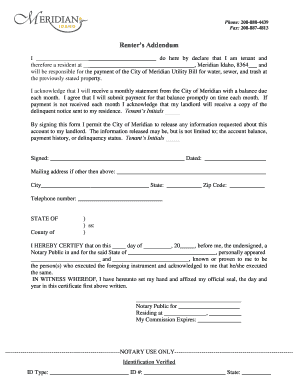Renter’s Addendum