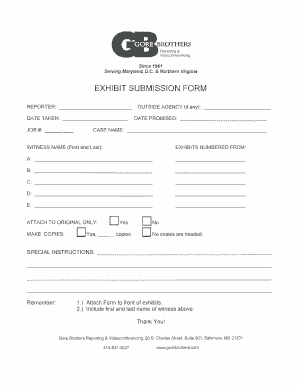 Exhibit Submission Form