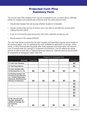 Annual Cash Flow Analysis Form