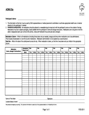 Medication Administration Form