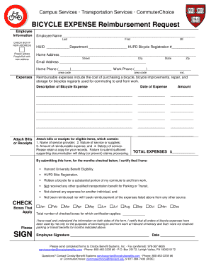 Bicycle Expense Reimbursement Request