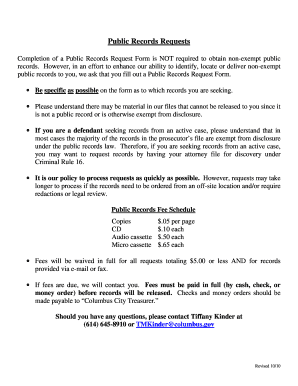 Public Records Request Form
