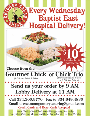 Chicken Salad Chick Delivery Order Form