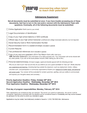 Year Up Admissions Application Form