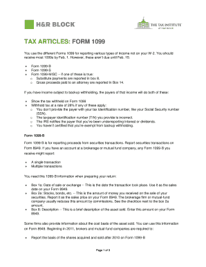 US Federal Form 1099 Tax Reporting Guide