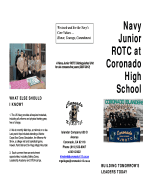 NJROTC Health Risk Screening Questionnaire